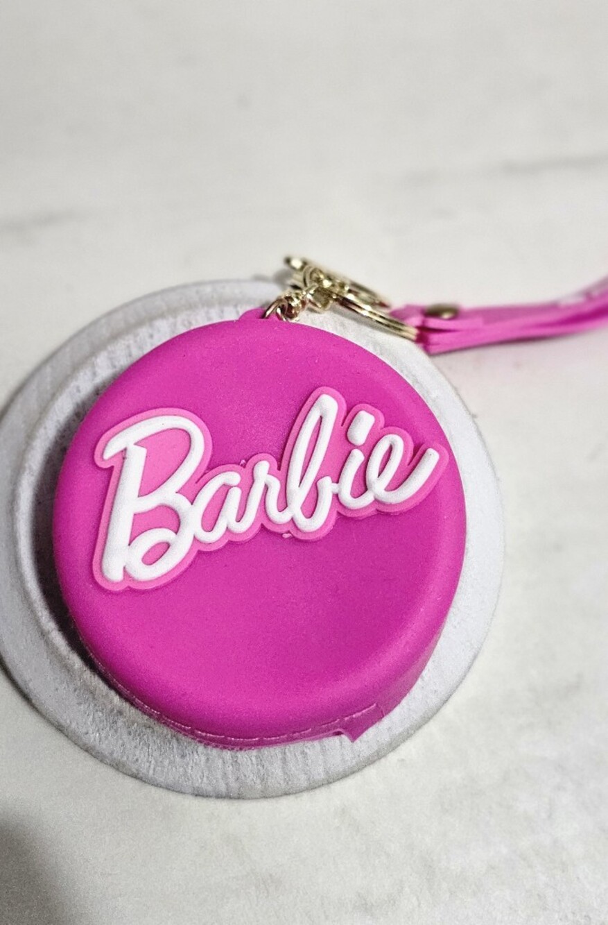 Barbie Pink Zip Coin Pouch/Bag Key Charm